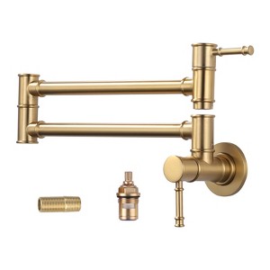 WOWOW Wall Mount Folding Pot Filler Faucet with Double Handle - 1 of 4