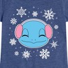 Girls' - Pokémon - Squirtle And Snowflakes Fitted Short Sleeve Graphic T-Shirt - 2 of 4