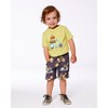 Deux par Deux Boy Organic Cotton Tee Lime Green and Blue Vespa - 2 of 4