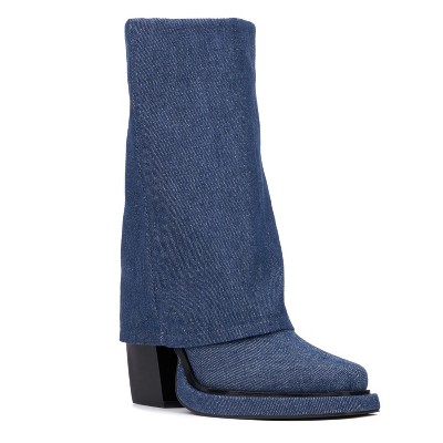 Olivia Miller Women's Virgo Tall Boots - 6, DENIM