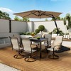 Clihome 10 Ft.Outdoor Patio Cantilever Umbrella with 360 Degrees Rotation & Waterproof Fade-Resistant Canopy with Cross Base - 3 of 4