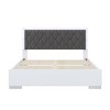 Queen Size Upholstered Bed With LED Lights, Modern Platform Bed With Velvet Headboard, Solid Wooden Slats Support, No Box Spring Needed - 4 of 4