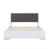 Queen Size Upholstered Bed With LED Lights, Modern Platform Bed With Velvet Headboard, Solid Wooden Slats Support, No Box Spring Needed - image 4 of 4