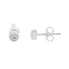 10K Gold 1/7 Cttw Round Brilliant-Cut Diamond Bezel-Set Stud Earrings - 3 of 4