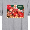 Women's - Coca-Cola - Vintage Santa With Coca Cola Ice Cooler Oversized Graphic T-Shirt - 2 of 4