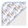 Hudson Baby Infant Boy Cotton Rich Hooded Towels, Royal Safari, One Size - 3 of 4