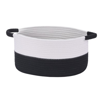Unique Bargains Woven Handles Shelf Closet Storage Basket