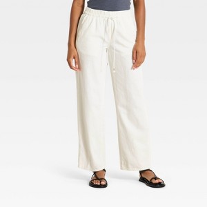 Women's Mid-Rise Straight Leg Relaxed Fit Beach Pants - Universal