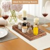 BRINJOY Scalloped Rectangular Woven Tray - Synthetic Rattan Coffee Table Tray with Handles - 2 of 4