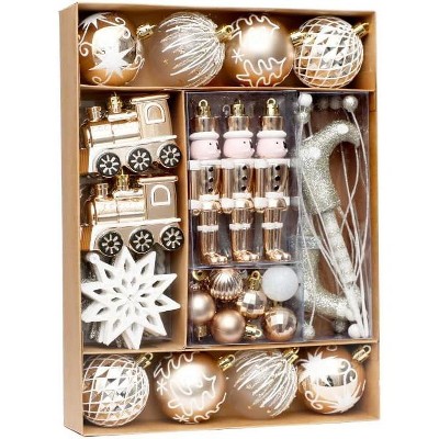 50Pcs Christmas Ball Ornaments for Christmas Trees, Small Baubles Decorative Hanging Ornaments Set for Xmas Tree Holiday Party Decor