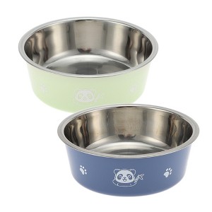 Unique Bargains Non-Skid Small Pet Bowl 4.72" Dia - 1 of 4