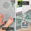 Area Rug, Modern Rug - 8x10 Thin Oriental Floral Carpet for Living Room, Bedroom, Dorm, Kitchen, Non Slip, Machine Washable, Stain Resistant (Green) - 2 of 4