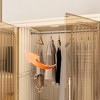 Portable Wardrobe Closet Storage Organizer for Clothes, Armoire Wardrobe Closet with Wheels for Bedroom, Office - 4 of 4