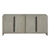 Treasure Trove Accents 4 Door Credenza Merino Gray: Pine & Oak Veneer, Adjustable Shelves, Cord Management - 2 of 4