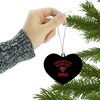 Omaha Maverick Heart Love Wood Christmas Tree Holiday Ornament - 3 of 3