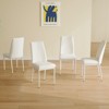 FONTOI 4PCS Dining Chairs with High Back Seat&Metal Legs for Family, Restaurants, Hotels, Coffee Shops, White, 16.7"*36.4"*17" - 2 of 4