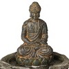 John Timberland Rustic Zen Buddha Outdoor Floor Water Fountain with Light LED 21" High Sitting for Yard Garden Patio Deck Home - image 4 of 4