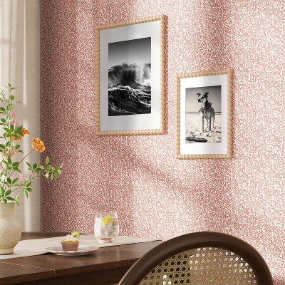 16" x 20" Light Brown Wood Beaded Wall Picture Frame