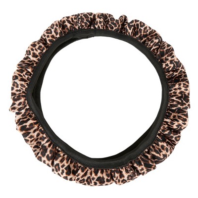 X-Autohaux Non-Slip Neoprene Elastic Universal Car Steering Wheel Cover Leopard Pattern Waterproof