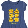 Girls' - Pokémon - Pikachu Grid Fit & Flair Cap Sleeve Dress - 2 of 3