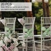 Unique Bargains Chair Sashes Self-Tie 108.27"x6.69" Green 20 Pcs - 4 of 4
