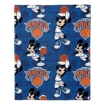 NBA New York Knicks Mickey Silk Touch Throw Blanket and Hugger