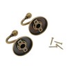 Unique Bargains Curtain Holdbacks Wall Hooks Zinc Alloy 2.36"x1.89" 1 Pair - 4 of 4