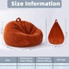 Itopfox Stuffed Animal Storage Bean Bag Cover Corduroy Kids & Toddler Bean Bag Chair for Teens & Adults Toy Storage Organizer Comfy Sofa for Playroom - 2 of 4