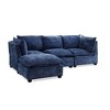 GDFStudio Leno 105'' Modern 5-Seater L-Shaped Linen Upholstered Sectional Sofa with 1 Ottoman - 2 of 4