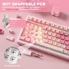 MaseiKar B75 PRO Wireless Mechanical Keyboard,75% Layout,Hot Swap Gasket Custom Structure,RGB Backlit,Bluetooth/Type-C/2.4G - 3 of 4