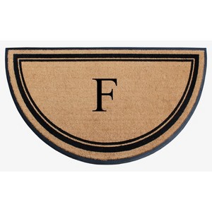 A1HC Natural Coir & Rubber Hand Flocked Large Monogrammed Door Mat 36" X 72" Thick Durable Doormats - 1 of 4