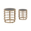 FUFU&GAGA Rattan - Woven Outdoor Side Tables (Set of 2) Auto - Illuminating for Patio & Garden - 3 of 4
