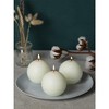 Set of 3 Round Teal Candles - 3 inch Sphere Candles for Wedding & Home Decor - Unscented Long Burning - 4 of 4