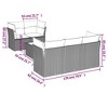 vidaXL 6 Piece Patio Sofa Set with Cushions Black Poly Rattan - Black - 3 of 4