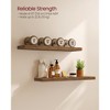 VASAGLE Set of 3 Floating Wall Shelves - Rustic Brown - Display Shelves for Picture Frames - Living Room, Kitchen - 4 of 4