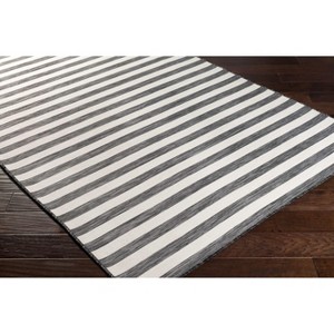 Hauteloom Bongaree Black&Gray Striped Flatweave Carpet - 1 of 4