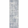 Vintage Traditional Washable Area Rug - Foldable Thin Non-Slip Carpet, Distressed Floral Print Kitchen Accent Mat for Bedroom, Living Room Bathroom - 2 of 4