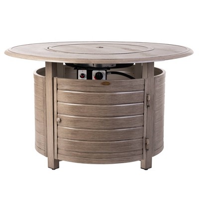 Thatcher Barnwood Round Aluminum LPG Fire Pit - Fire Sense