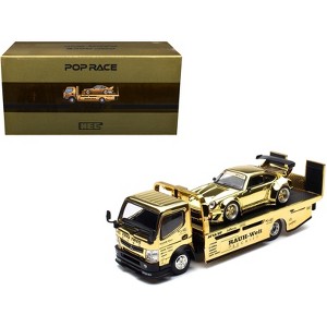 Nissan Pandem Fuso-300 Flatbed RHD Gold Chrome and RWB 930 Gold