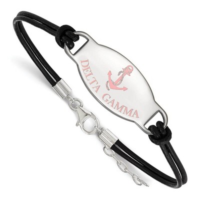 Black Bow Jewelry Sterling Silver Delta Gamma Greek Life Strand Bracelet 7 Inch