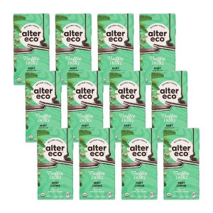 Alter Eco Organic Truffle Thins Mint Creme Dark Chocolate Bar - Case of 12/2.96 oz - 1 of 4