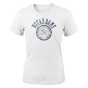 NCAA Notre Dame Fighting Irish Girls' White Crew T-Shirt - 1 of 1