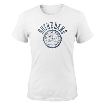 NCAA Notre Dame Fighting Irish Girls' White Crew T-Shirt
