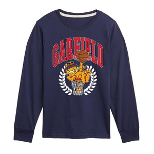 Boys' - Garfield - Basketball Long Sleeve Graphic T-Shirt - 1 of 4