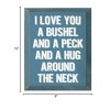 Slickblue I Love You a Bushel and a Peck Wood Sign – Rustic Wall Decor for Nursery or Home – 9"x12", Color Options - 3 of 3