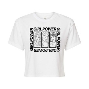 Women's - Disney - Girl Power Cropped Graphic T-Shirt - 1 of 4