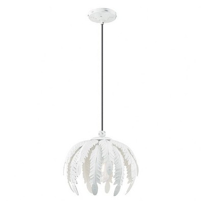 Livex Lighting Acanthus 1 - Light Pendant in  Antique White