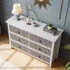 Fluted Dresser for Bedroom with 6 Drawers, 47 In Wide Storage Cabinet,Wooden Storage Cabinet TV Stand for Hallways, Entryways, Easy Assembly - 3 of 4