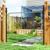Outsunny Garden Gate Chain Link Fence Gate, Galvanized Steel Garden Door for Yard Entrance Way - 3 of 4