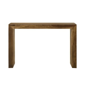 Solid Wood Rectangular Console Table with U-Shaped Design and Minimalist Lines - 1 of 4